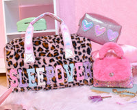 Sherpa & Sequins Flap Mini Crossbody Bag