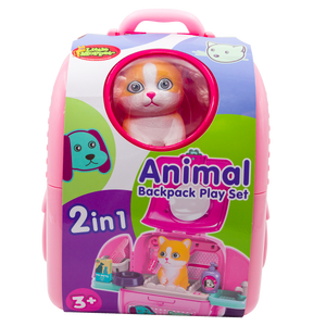 LITTLE MOPPET BACKPACK PLAY SET WITH ANIMALS