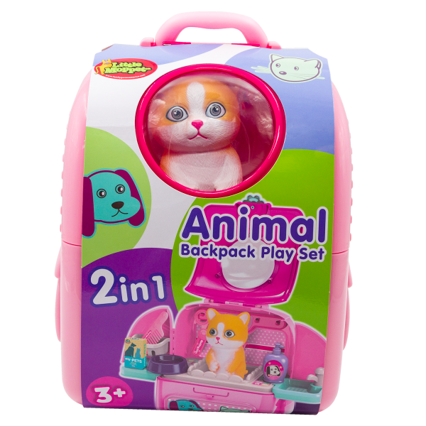 LITTLE MOPPET BACKPACK PLAY SET WITH ANIMALS