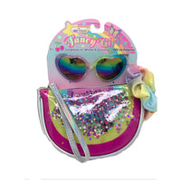 FANCY GIRL SUNGLASSES WITH WRISTLET & SCRUNCHIE - UNICORN & RAINBOW