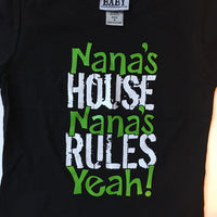 Nana's House Nanas Rules t-shirt