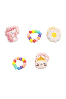 FLOWER, KITTY, UNICORN, ELASTIC RING SET
