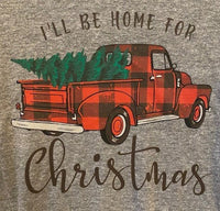 I'LL BE HOME FOR CHRISTMAS ADULT SHIRT