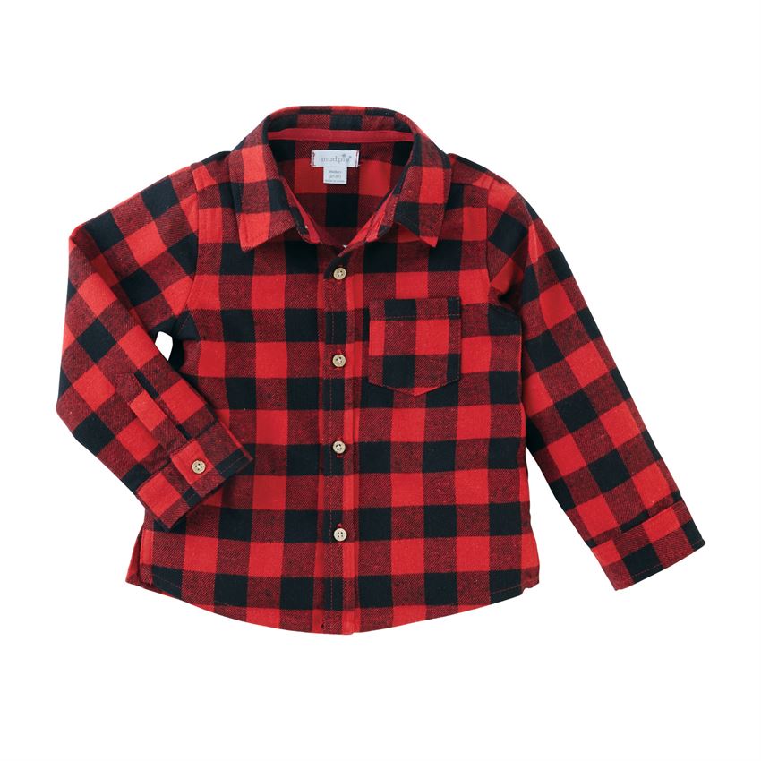 Red Buffalo Check Flannel Button-Down Shirt