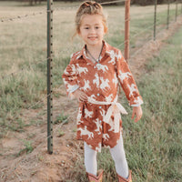 BROWN RUNNING HORSE DRESS
