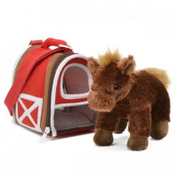 8" Brown Horse In Carrier