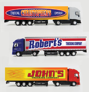 PERSONALIZED TRUCKS, TRAINS, BUSES AND KEYCHAINS