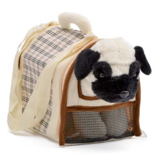 Pug in Carrier -9”