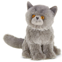 Gordie the grey plush Persian cat
