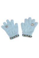 Boujee Bijou Gloves - Light Blue

