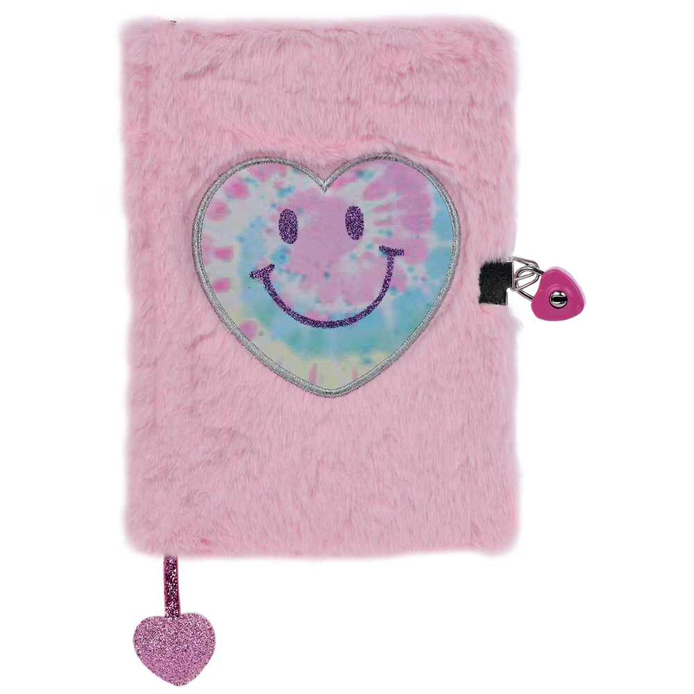 Heart Tie Dye lock and Key Furry Journal