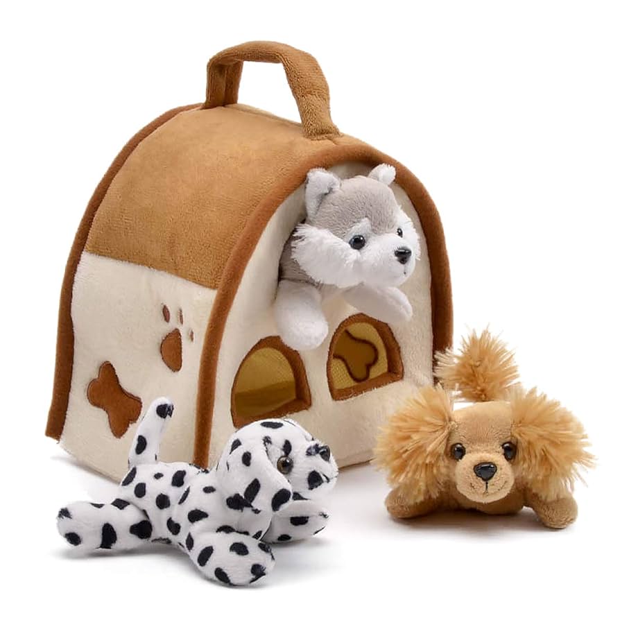 7” Finger puppet House with Dogs