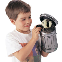 Raccoon in Garbage Can Puppet