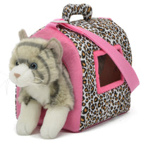 Grey Cat in Carrier