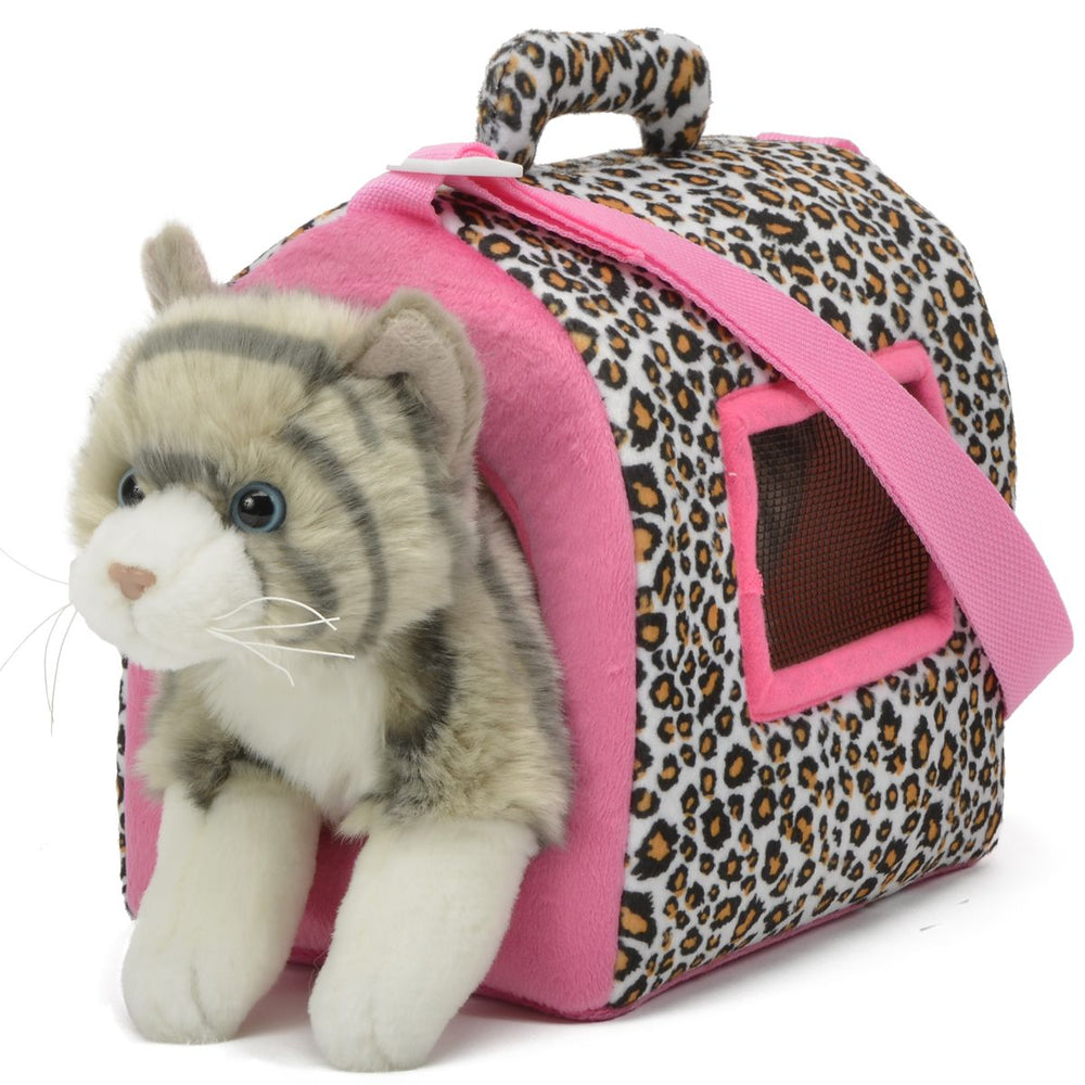 Grey Cat in Carrier