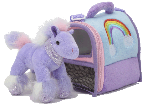9” Purple Horse in Rainbow Carry Pak