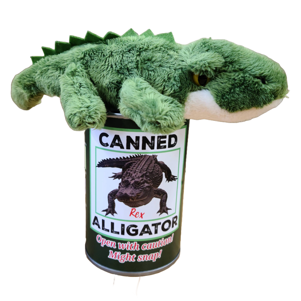 Rex the Canned Alligator | Stuffed Animal Plush w/Jokes