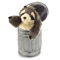 Raccoon in Garbage Can Puppet
