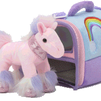 Pink Horse in Rainbow Carrier