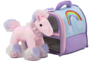 Pink Horse in Rainbow Carrier