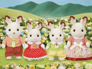 CALICO CRITTERS CHOCOLATE RABBIT FAMILY