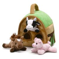 7” Farm Finger Puppet House with farm animals