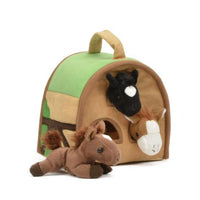 7” Finger Puppet House with Horses