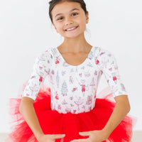 CLARA'S CHRISTMAS 3/4 TUTU LEOTARD