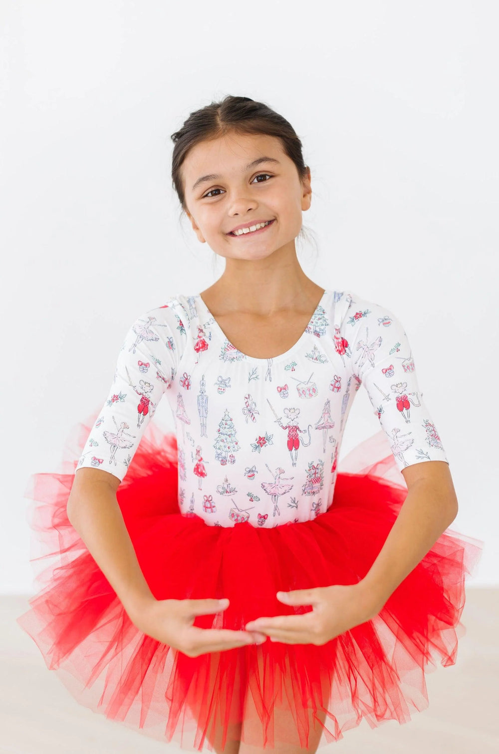 CLARA'S CHRISTMAS 3/4 TUTU LEOTARD
