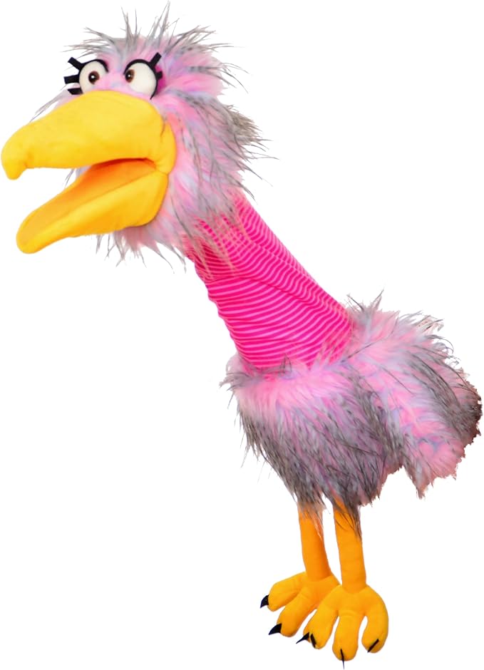 LIVING PUPPETS - LOOPS PLUSH PINK BIRD