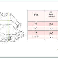 Kids Pink Reindeer Tulle Ruffle Sleeve Holiday Dress