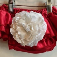 RED RUFFLE DIAPER COVER