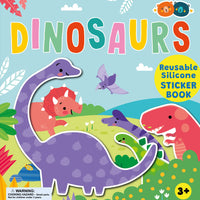 Dinosaurs - Reusuable Silicone Sticker Book