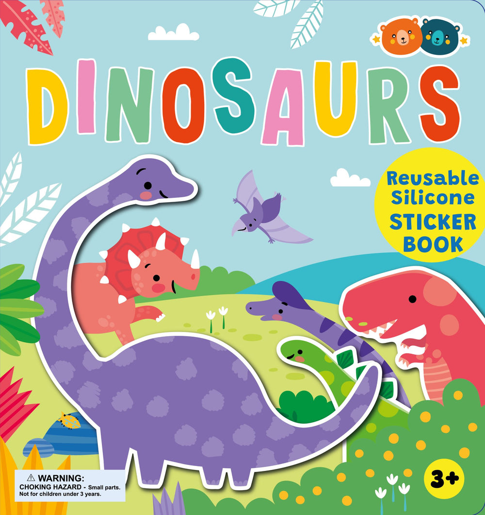 Dinosaurs - Reusuable Silicone Sticker Book