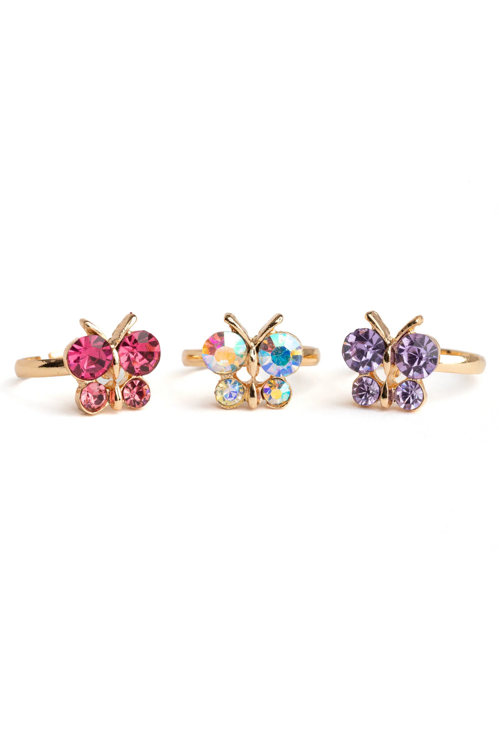 BUTTERFLY GEM RINGS - SET OF 3