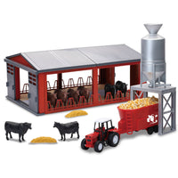 1:32 CATTLE FARM WITH SHED AND FEEDING SILO PLAY SET