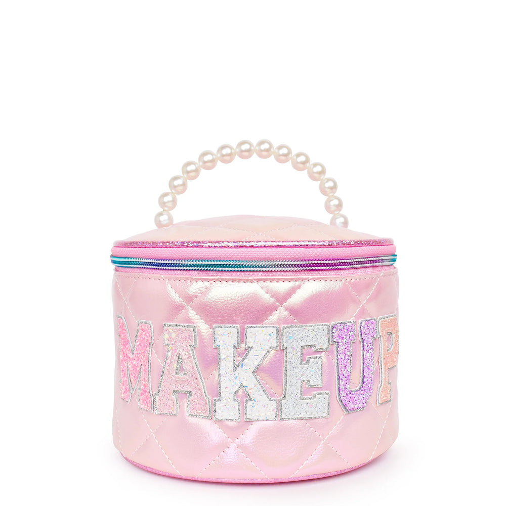 'Makeup' Metallic Quilted Glam Bag