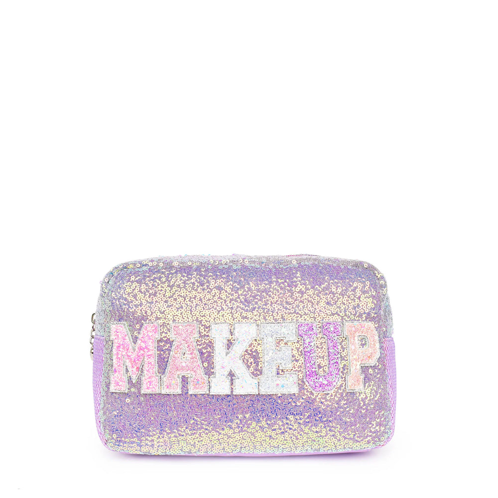 'Makeup' Sequin Lavender Pouch