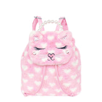 Miss Bella Kitty Cat Plush Drawstring Mini Backpack