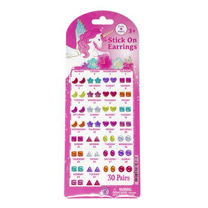 30 PAIRS DREAMY UNICORN STICK ON EARRINGS