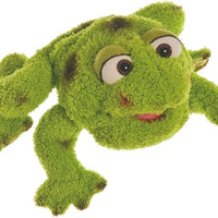 Living Puppets - Dennis The 10-Inch Green Frog, Plush Hand Puppet