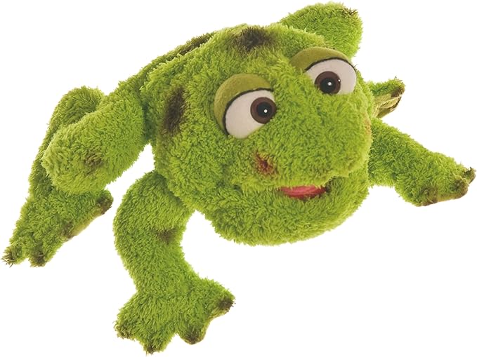 Living Puppets - Dennis The 10-Inch Green Frog, Plush Hand Puppet