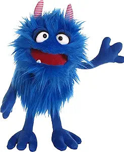 Living Puppets - Mack The 14-Inch Blue Friendly Monster, Plush Hand Puppet