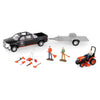 1/32 Kubota 15-Piece Lawn Care Playset with Pickup Truck, Trailer, Mower, & Accessories