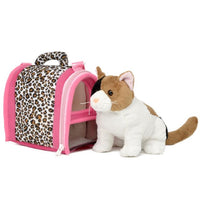 8" CALICO CAT IN CARRIER