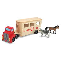 Horse Carrier Wooden Vehicles Play Set