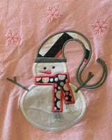CUKEES PINK DRESS WITH SNOWMAN
