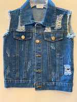 JEAN VEST - DARK BLUE
