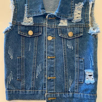 JEAN VEST - DARK BLUE