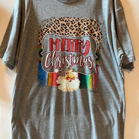 MERRY CHRISTMAS WITH SANTA - LEOPARD ACCENT - ADULT